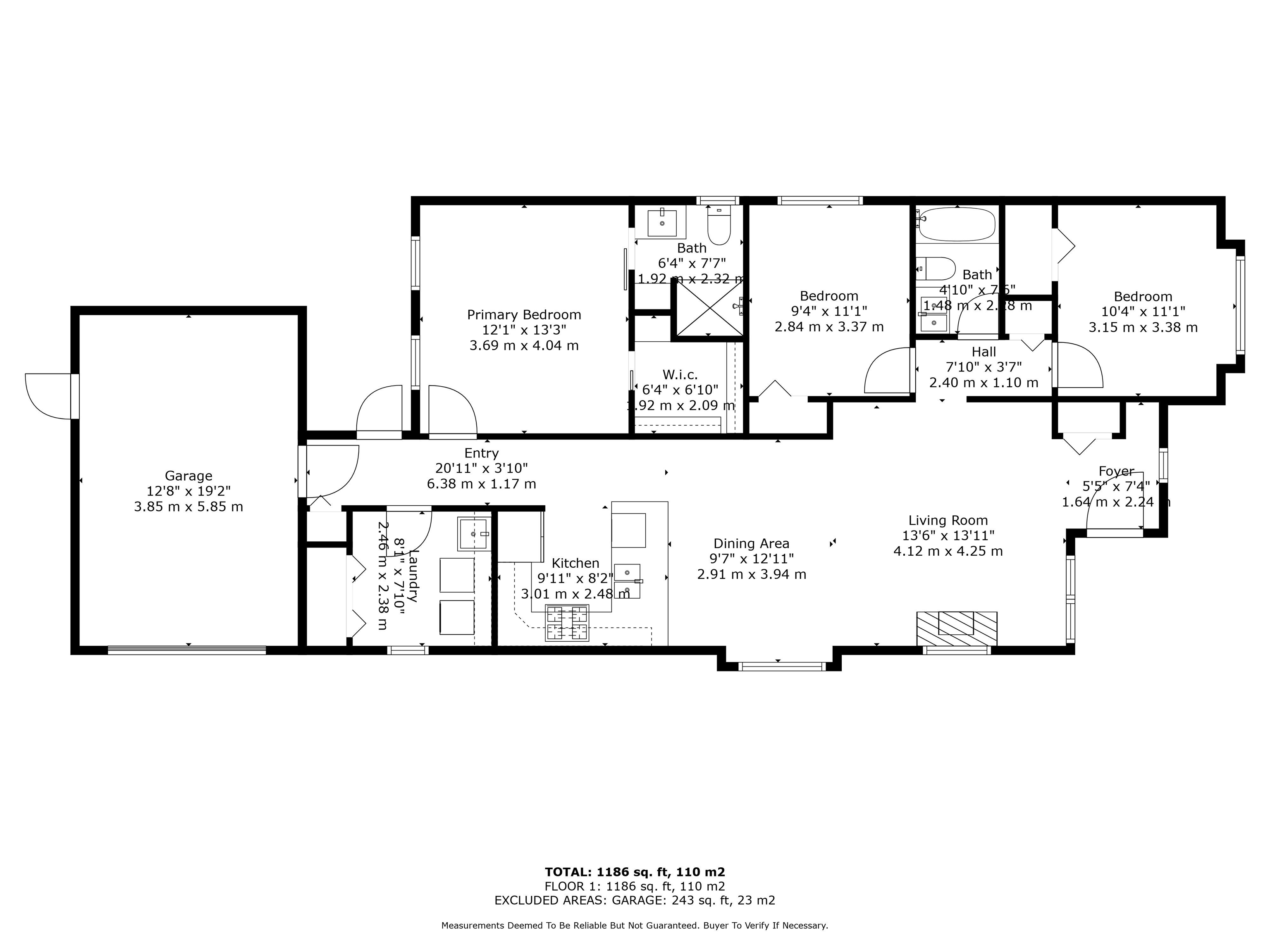 Square footage is based on interior square footage. 1332sf is per footprint from original developer.