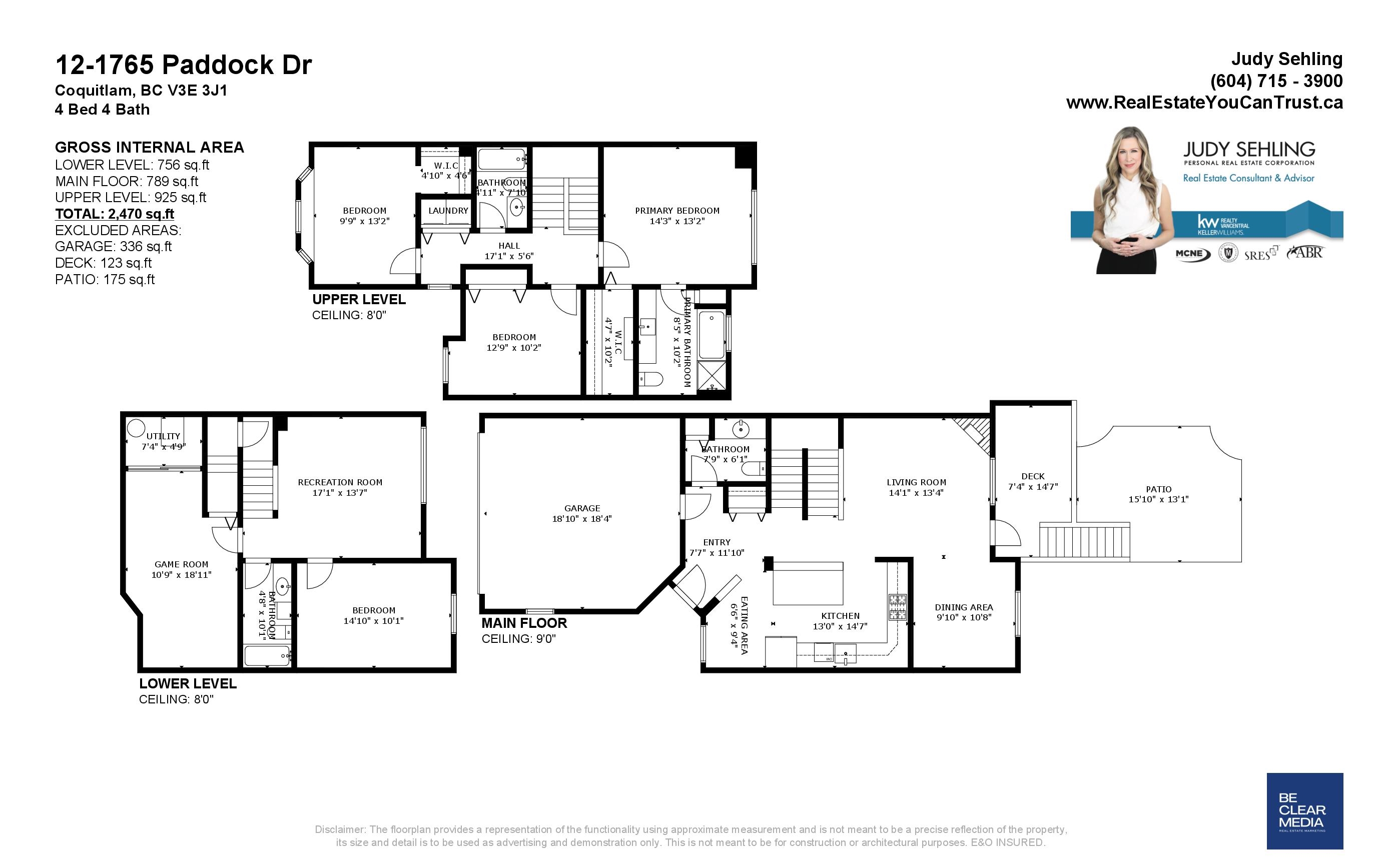 12-1765 PADDOCK DRIVE, Coquitlam, British Columbia V3E 3J1, 4 Bedrooms Bedrooms, ,4 BathroomsBathrooms,Residential Attached,For Sale,R2892831