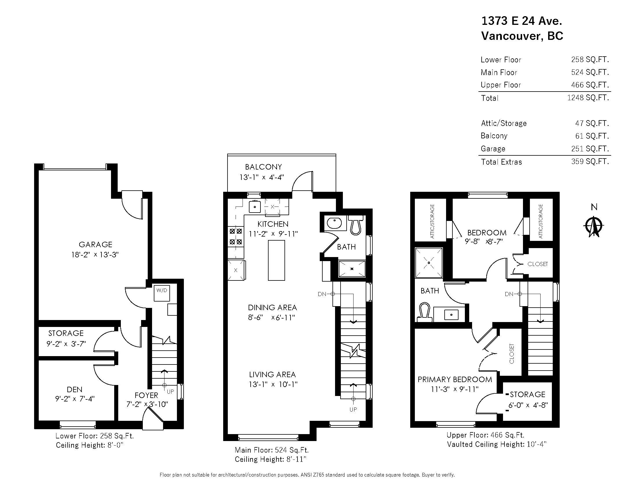 1373 E24TH AVENUE, Vancouver, British Columbia, 2 Bedrooms Bedrooms, ,2 BathroomsBathrooms,Residential Attached,For Sale,R2896833