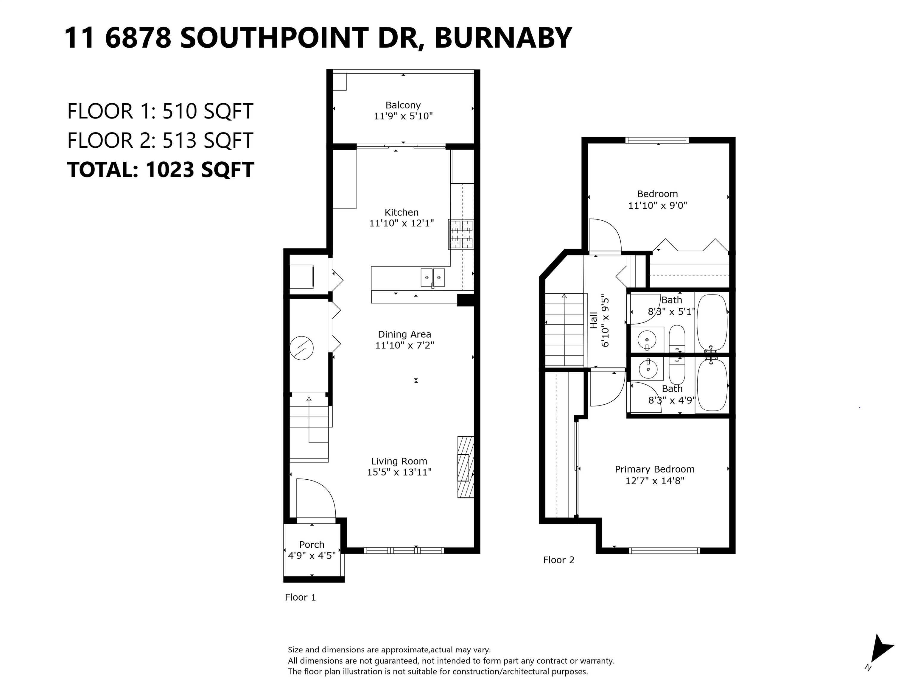 11-6878 SOUTHPOINT DRIVE, Burnaby, British Columbia V3N 5E4, 2 Bedrooms Bedrooms, ,2 BathroomsBathrooms,Residential Attached,For Sale,R2851429