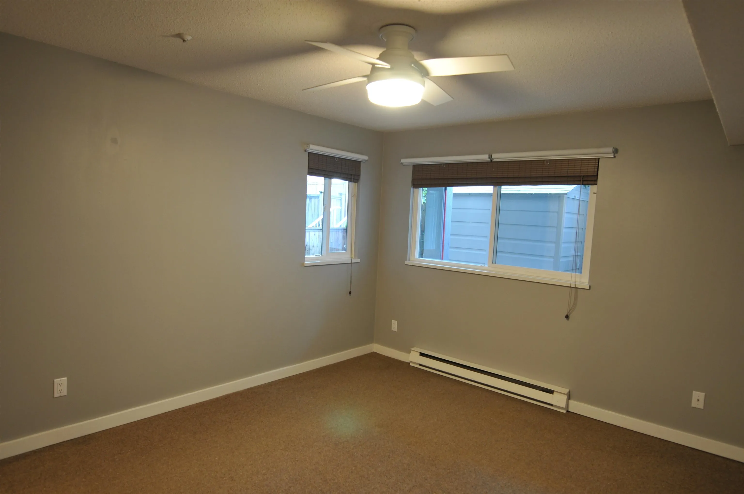 Remote controlled ceiling fan.