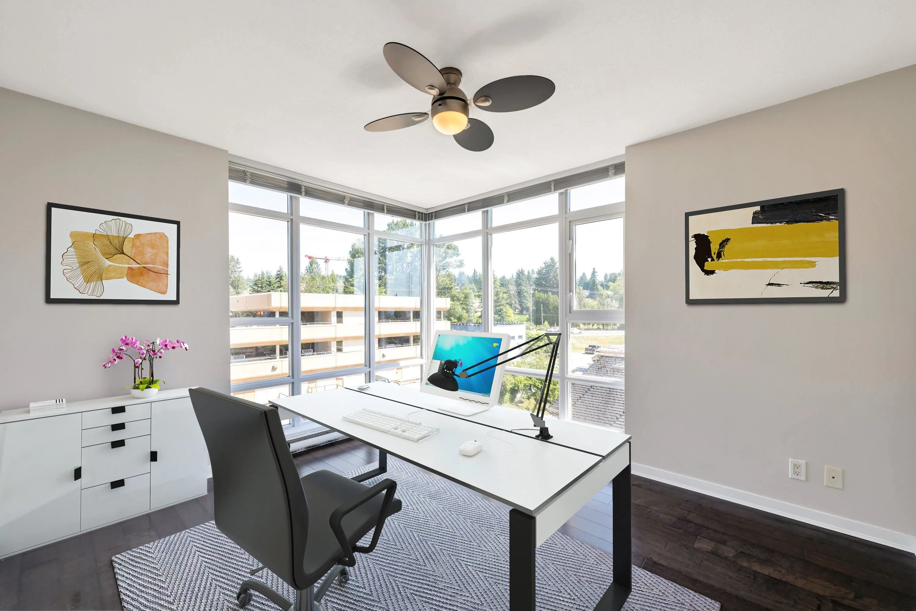 Working from home? This second bedroom is the perfect space to set up your office, host Zoom meetings and enjoy the shortest commute ever!