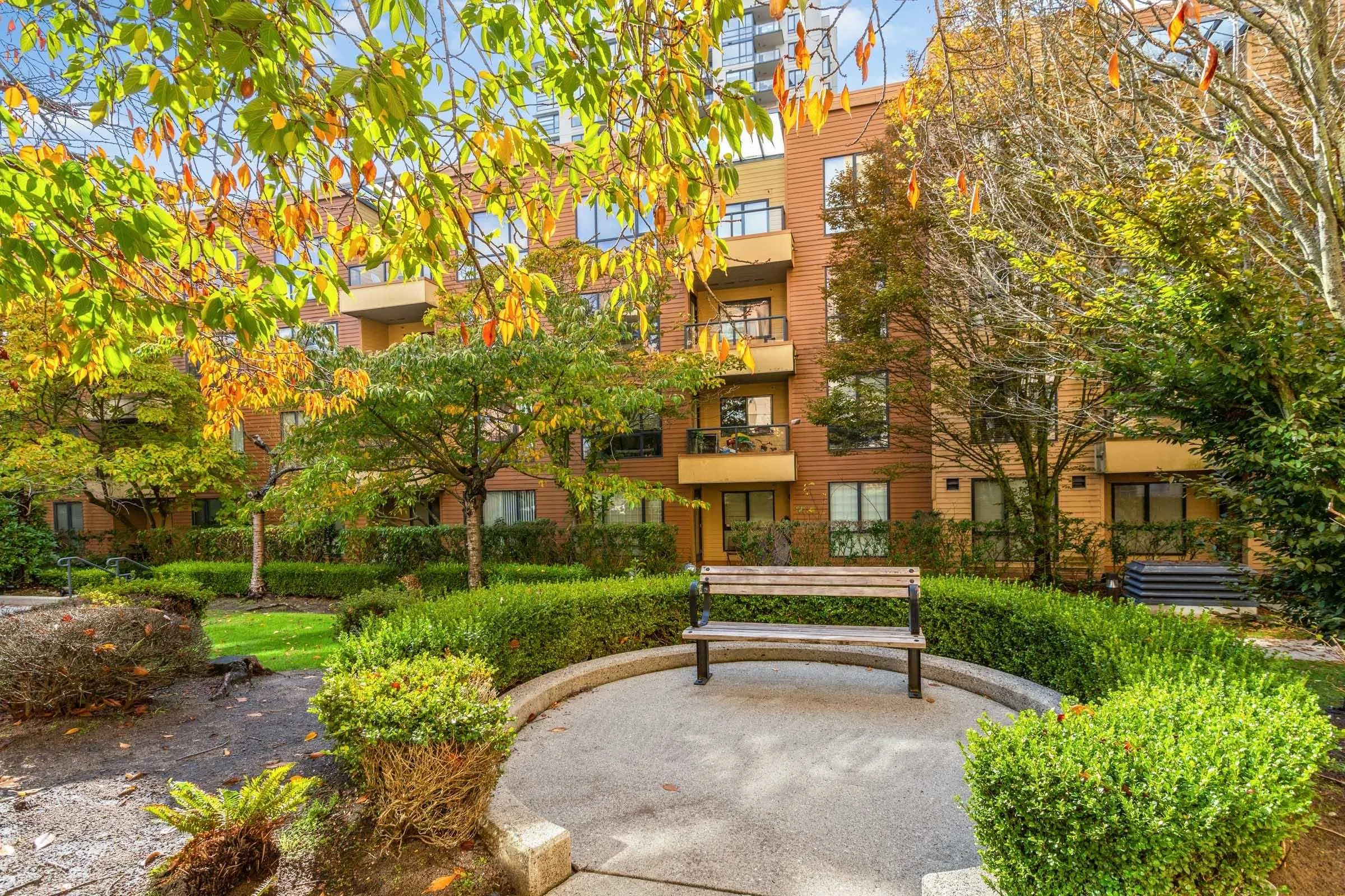 Relax on a bench in the private courtyard garden!