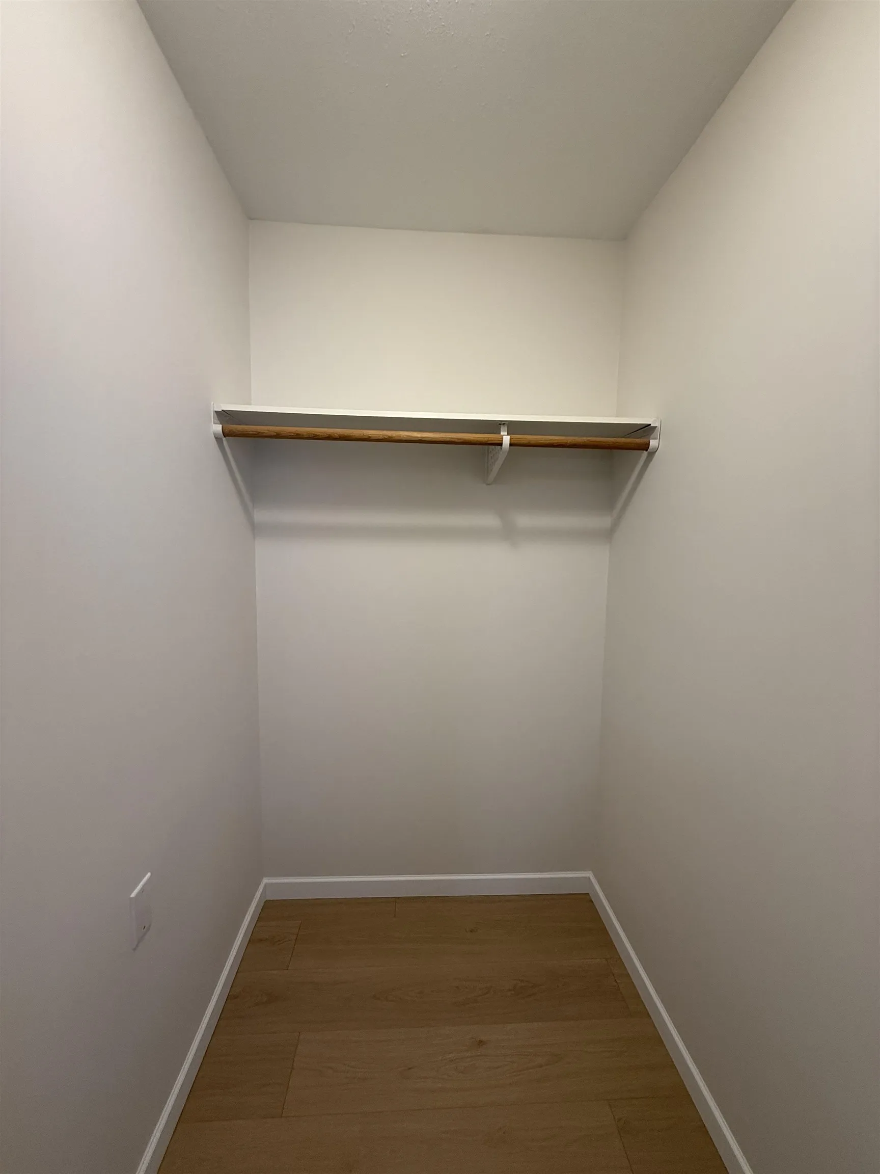 Primary bedroom with walk in closet.